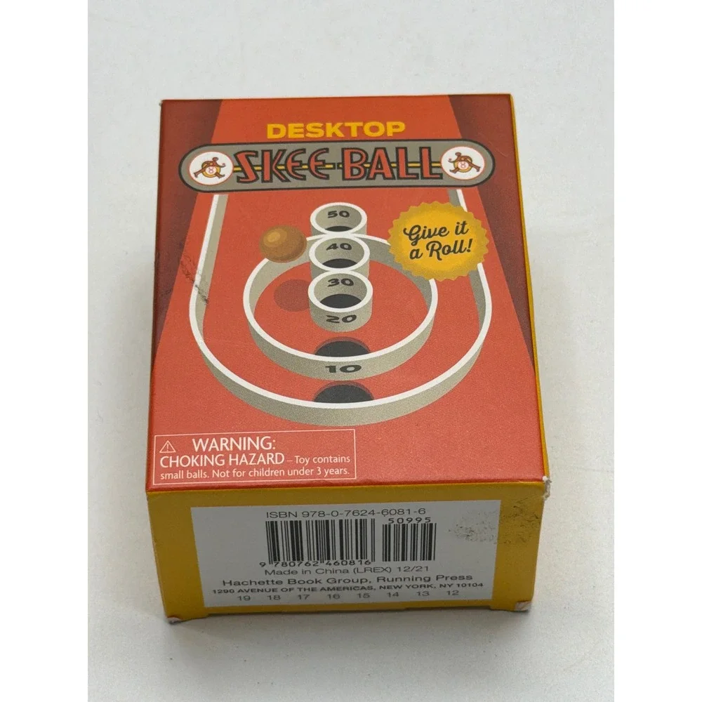 RP MINIS Desktop Skee Ball Game Fun‎ Desk Toy Choking Hazard Warning